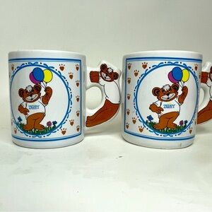 Vintage Zellers Zeddy Bear Musical Mugs Set of 2 “It’s a Small World” EUC